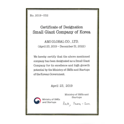 Certificate of Designation Samll Giant Company of Korea Thumbnail Image