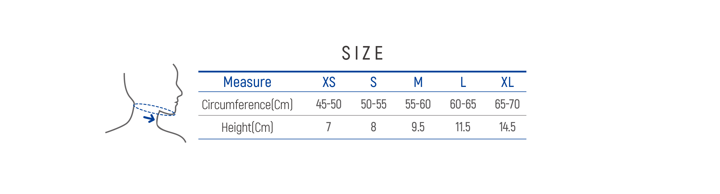 DR-127 Size table image