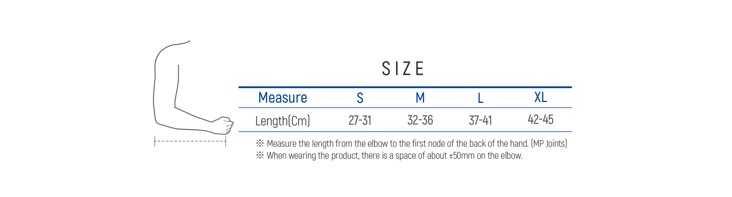 DR-E027 Size table image